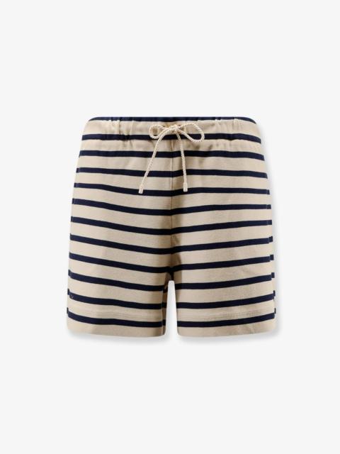Moncler Moncler Cotton Shorts With Striped Pattern