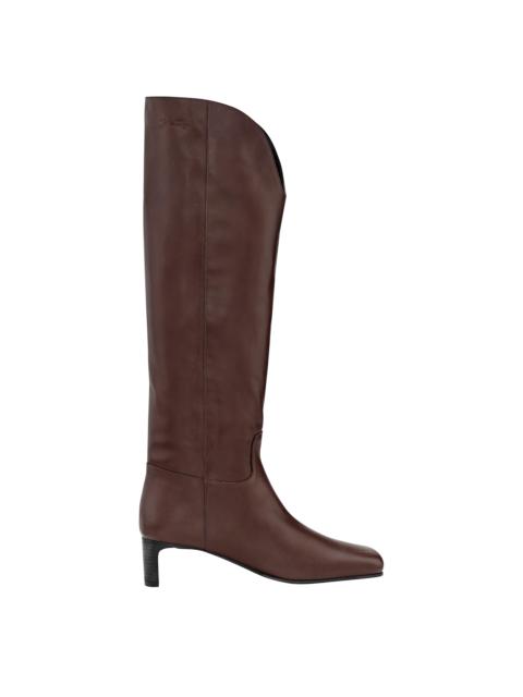 Longchamp La Cavalière Heel boots Mocha - Leather
