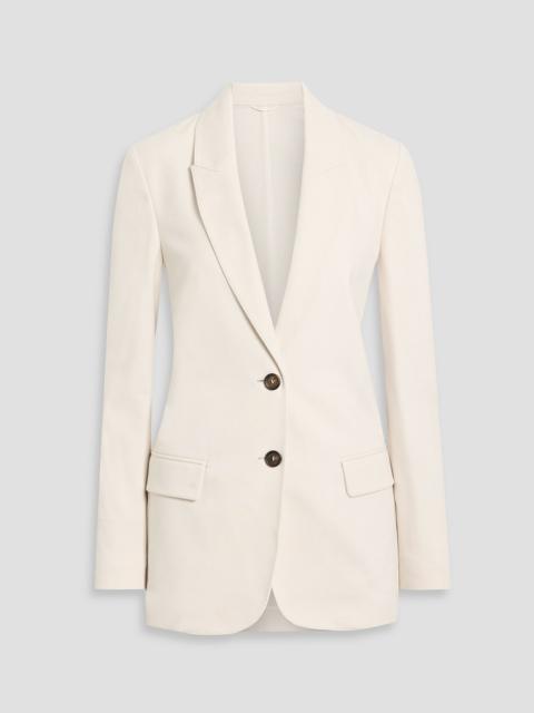 Brunello Cucinelli Bead-embellished cotton-blend jersey blazer