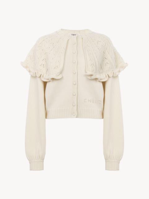 Chloé CAPE CARDIGAN IN A WOOL & CASHMERE KNIT