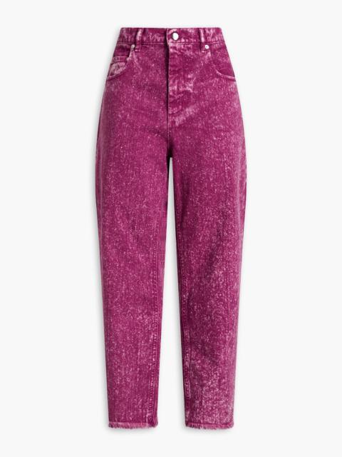 Marni Tie-dyed high-rise straight-leg jeans