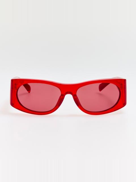 LINDA FARROW Plage Sunglasses in Cherry