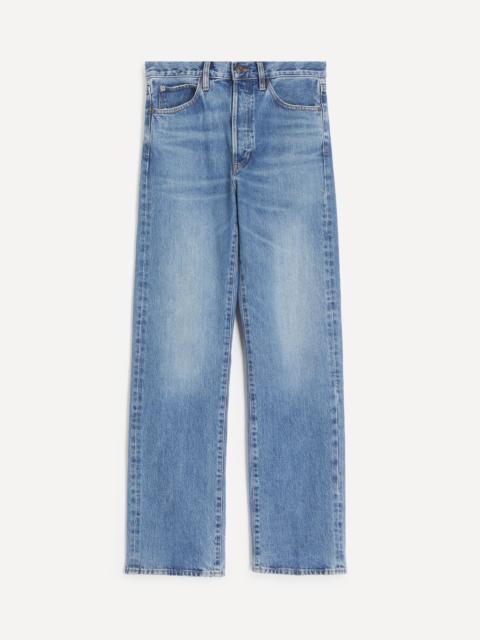 FRAME Vertical High-Rise Straight Jeans