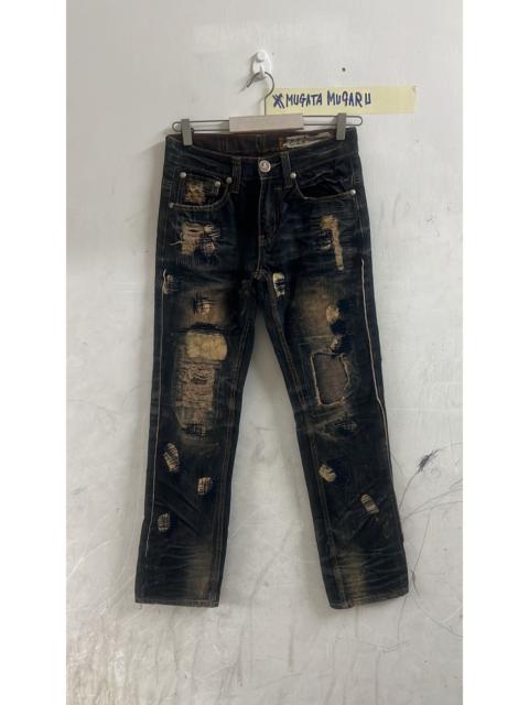 Hysteric Glamour VINTAGE Y2K INSPIRED KAPITAL PATCHWORK DENIM PANT