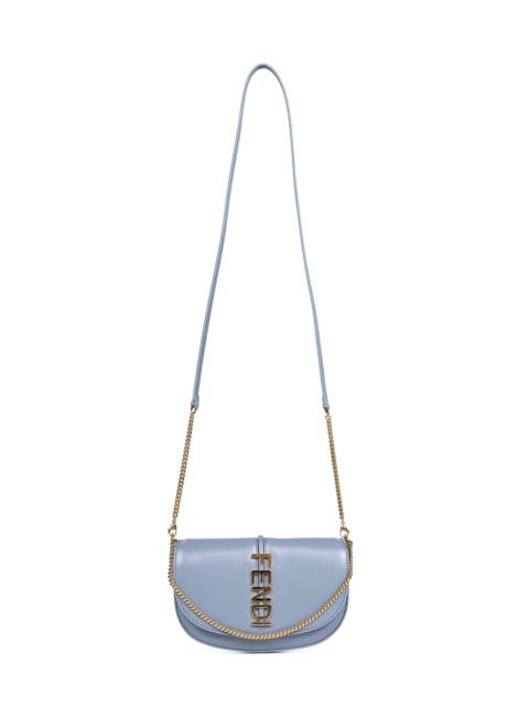 FENDI Fendi Women Mercury Blue Fendigraphy Wallet On Chain Wallet
