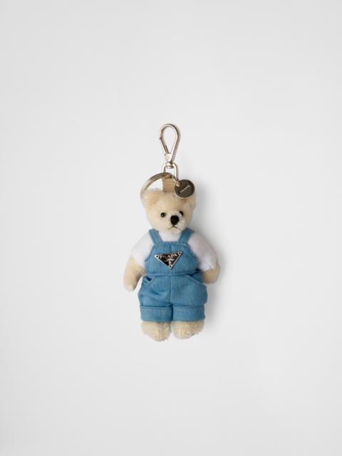Prada Teddy bag charm with metal ring