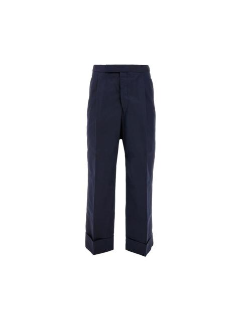Thom Browne TYPEWRITER COTTON-BLEND PANTS WITH CUFFS