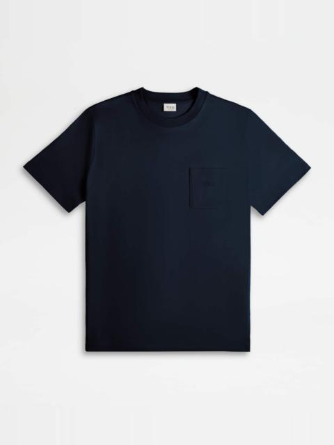 Tod's T-SHIRT IN JERSEY - BLUE