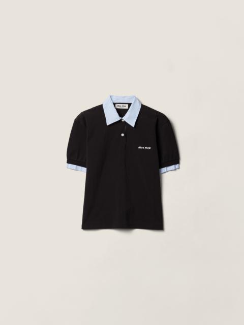 Miu Miu Cotton piqué polo shirt