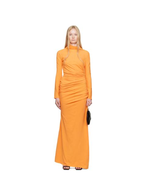 COLLEEN ALLEN Orange Twist Maxi Dress