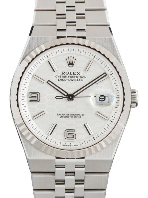 ROLEX Used Rolex Land-Dweller 40 Ref 127334 White Honeycomb Motif Dial