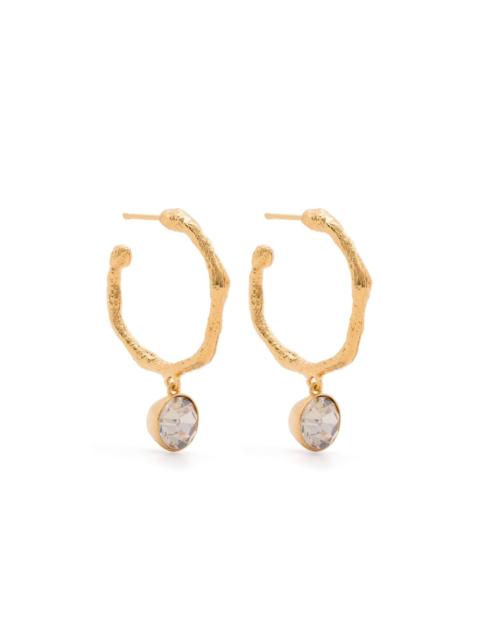 forte_forte crystal-pendant hoop earrings