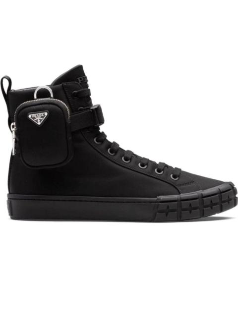 Prada Wheel Re-Nylon High-top Sneakers