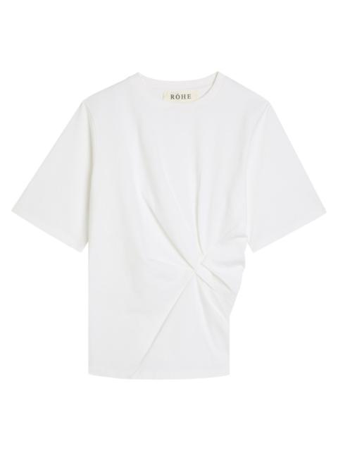 RÓHE Rohe Gathered Cotton T-shirt