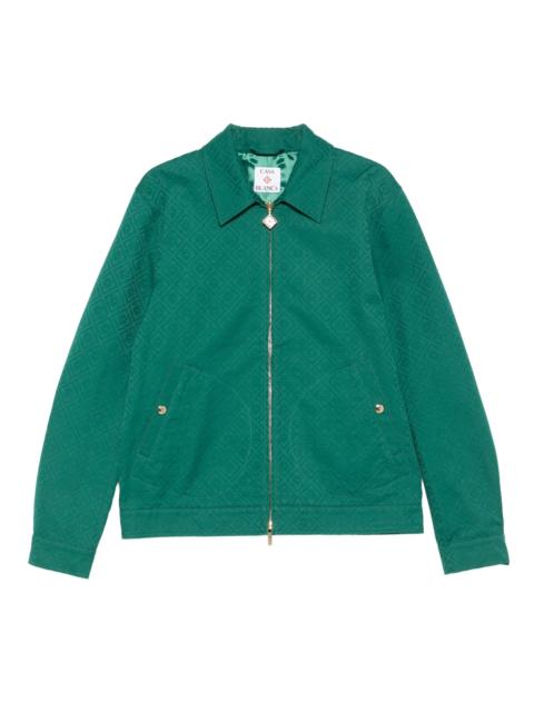 CASABLANCA monogram-jacquard zip-front overshirt