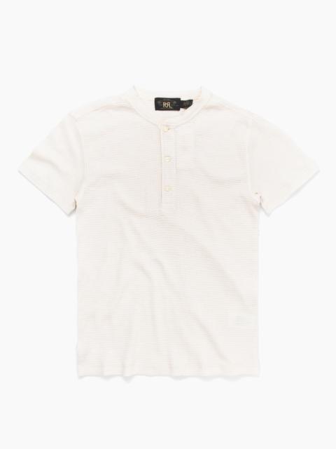 RRL by Ralph Lauren Waffle-Knit Short-Sleeve Henley Shirt