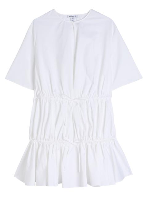 Alaïa Alaïa Brushed Cotton-poplin Mini Dress