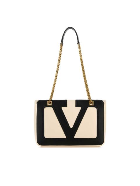 Valentino Valentino Garavani Ivory Nappa Leather Small Viva Superstar Shoulder Bag