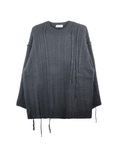 distressed wool jumper