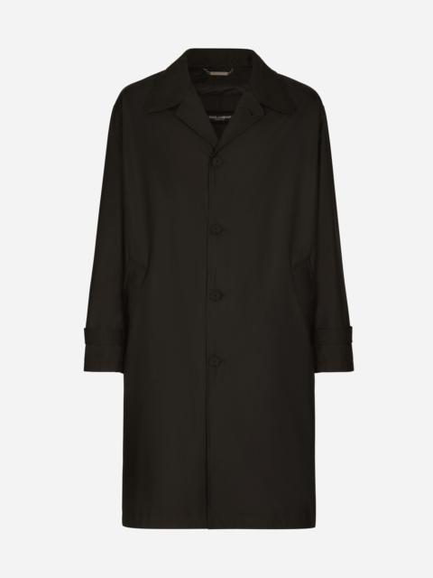 Dolce & Gabbana Nylon trench coat with logo tag