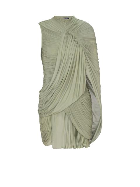 Balmain Draped flowing jersey dress
