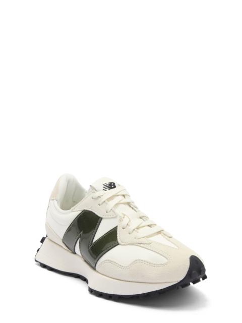 New Balance New Balance 327 Patent Sneaker in Sea Salt/Dark Olivine at Nordstrom