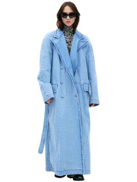 Dries Van Noten DENIM TRENCH COAT WITH BELT