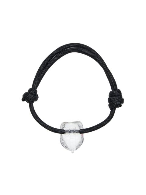 DEZSO Quartz Turtle Anklet black