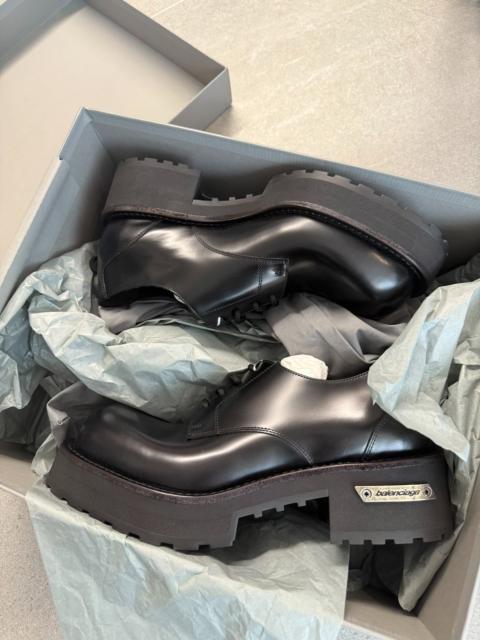 BALENCIAGA Balenciaga Venom black leather derby shoes