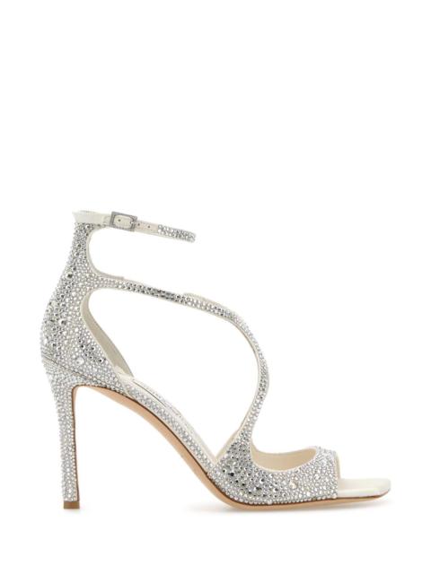 JIMMY CHOO Jimmy Choo Women Embellished Satin Azia 95 Sandals