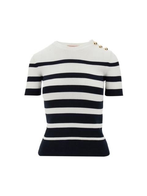 Valentino STRIPED KNITTED T-SHIRT
