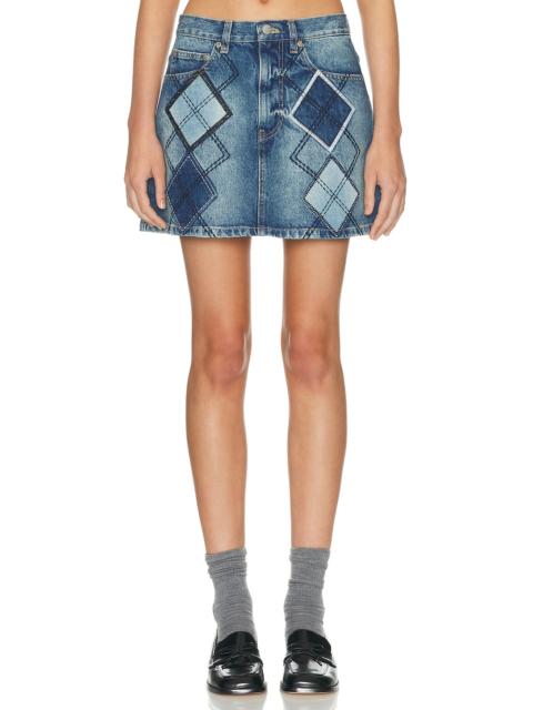 Marc Jacobs Argyle Patchwork Mini Skirt
