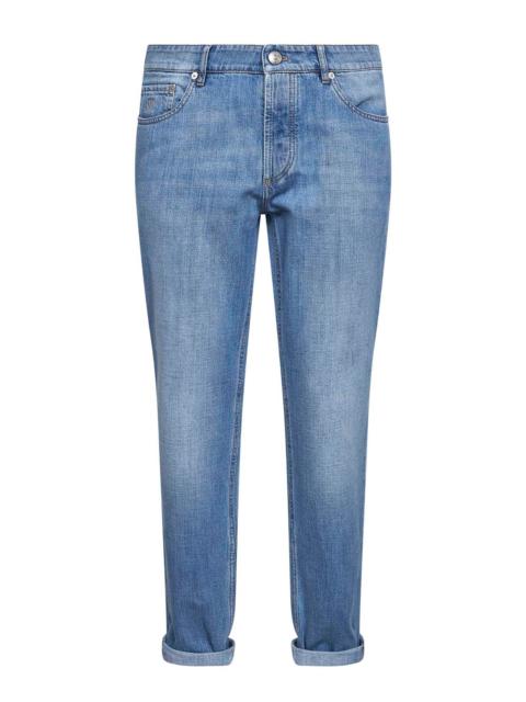 Brunello Cucinelli Brunello Cucinelli Men Light Blue Denim Traditional Fit Jeans
