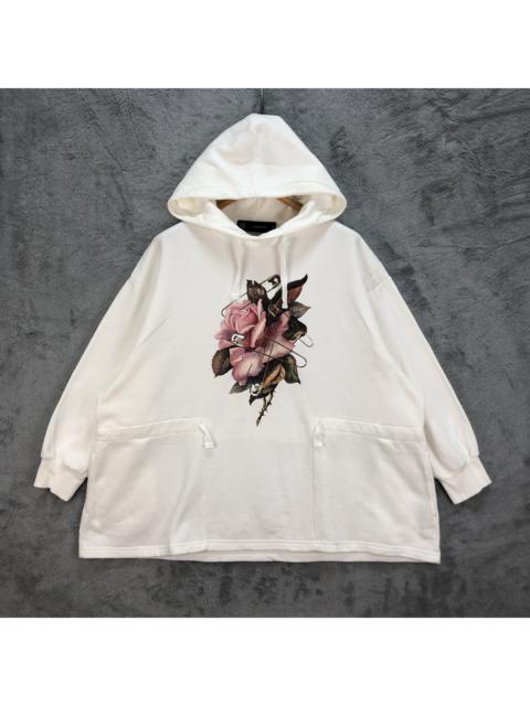 UNDERCOVER GU X UNDERCOVER FLOWERS LOGO WHITE HOODIES #5111-32