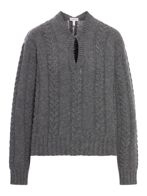 Loewe Loewe Women Sweater In Textured Mouliné Wool