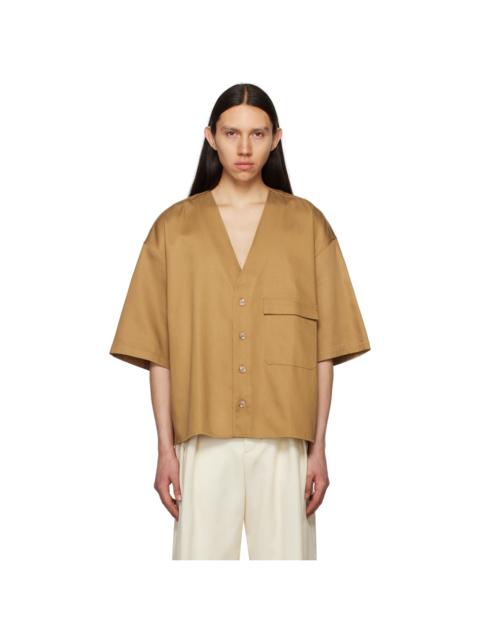 KING & TUCKFIELD Khaki Y-Neck Shirt