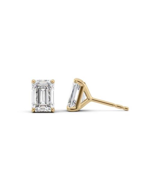 Tresorra - Tresorra 14K Yellow Gold 4 ctw Emerald Cut Lab-Grown Diamond IGI Certified Stud Earrings