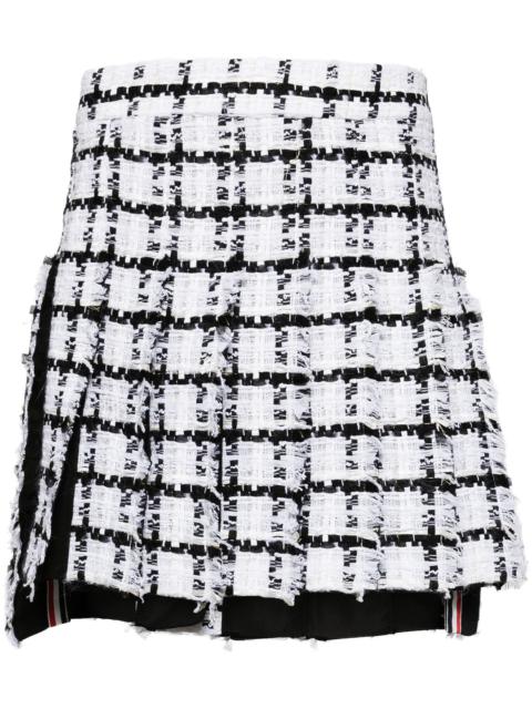 Mini Dropped Back Pleated Skirt