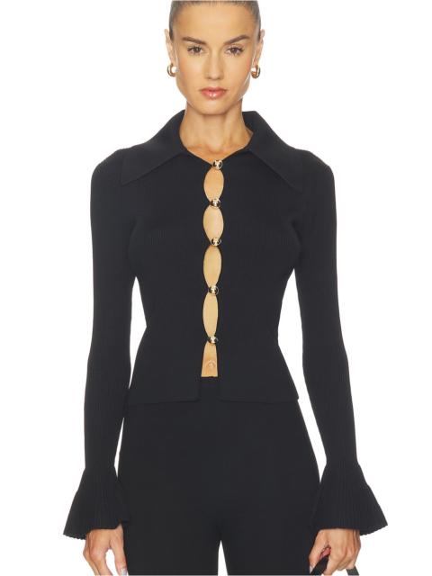 self-portrait Button Down Knit Top