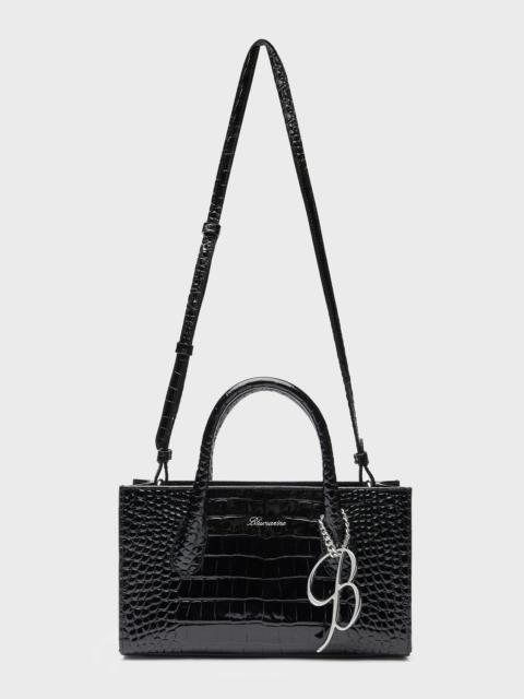 Blumarine HANDBAG IN CROCODILE-EFFECT PRINT LEATHER