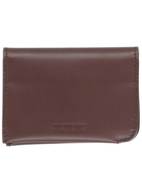 JACQUEMUS CURVED LEATHER WALLET