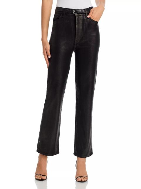 FRAME Le Sleek Coated High Rise Straight Jeans in Mood Ring