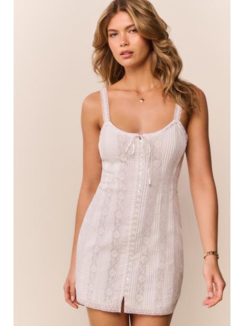 LoveShackFancy Aster Cotton Victorian Mini Dress