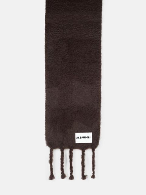 Jil Sander MOHAIR AND CHOCOLATE WOOL SCARF