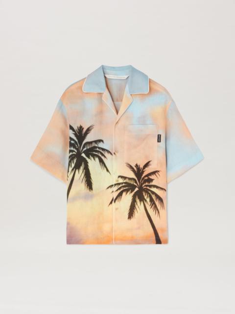 Palm Angels Sunrise palm bowling shirt