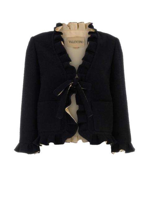 Valentino Valentino Garavani Women Black Boucle Blazer