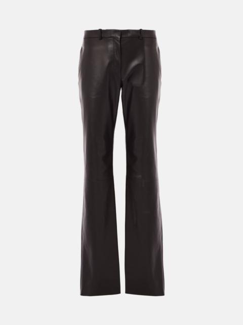 The Row Selviese leather straight pants