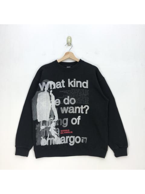 Other Designers Vintage - Japanese Sweatshirt What Kind Humor Sweater | BS19286.