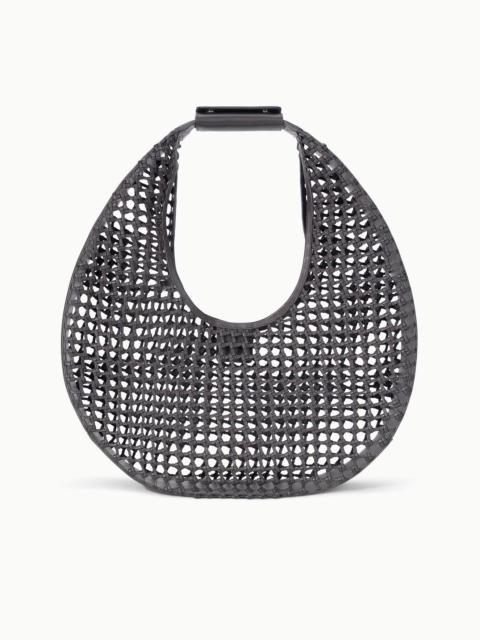 STAUD STAUD LARGE MOON HAND-KNOTTED BAG ESPRESSO