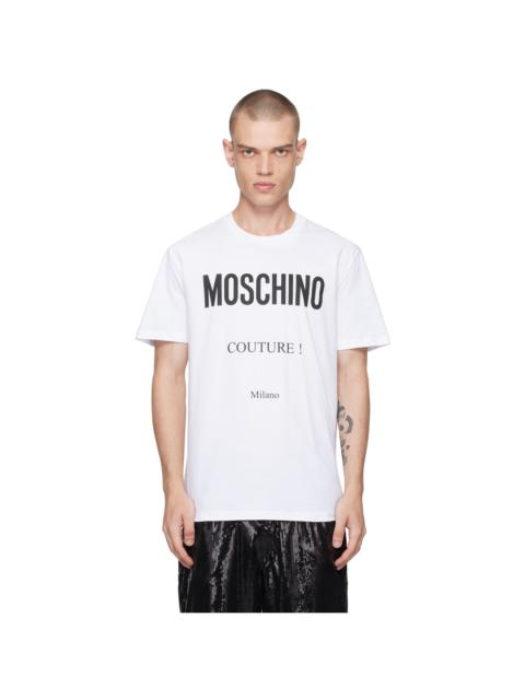 Moschino White Bonded Logo T-Shirt